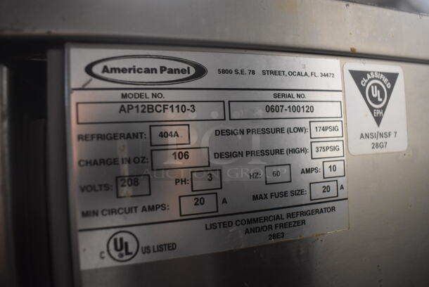 American Panel AP12BCF110-3 Stainless Steel Commercial Batch Freezer w/ Probe. 208 Volts, 3 Phase. 32x36x72.5 - Image 6 of 6