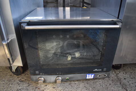 Cadco Unox XAF023 Stainless Steel Commercial Countertop Electric Powered Convection Oven w/ View Through Door. 250 Volts, 1 Phase. 24x23x20