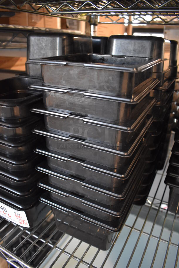 ALL ONE MONEY! Lot of 67 Various Black Poly Drop In Bins; 55 1/6x4, 6 1/6x6 and 6 1/9x4 - Image 5 of 6