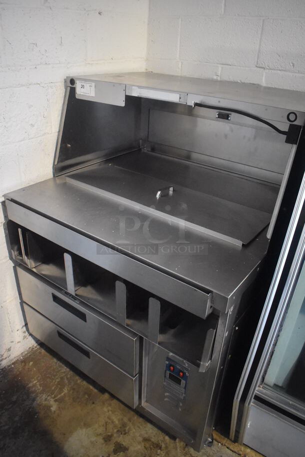 Duke DPC-38-120-DRW-DR-LM Stainless Steel Commercial Prep Station w/ 2 Drawers on Commercial Casters. 120 Volts, 1 Phase. 38x36x51. Tested and Working!