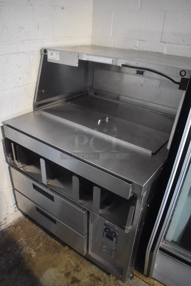 Duke DPC-38-120-DRW-DR-LM Stainless Steel Commercial Prep Station w/ 2 Drawers on Commercial Casters. 120 Volts, 1 Phase. 38x36x51. Tested and Working! - Image 1 of 8
