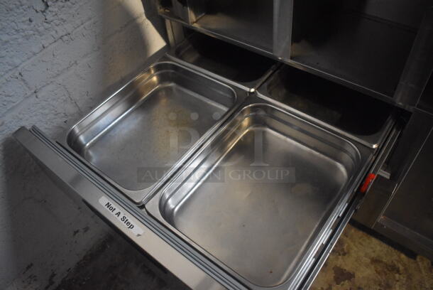 Duke DPC-38-120-DRW-DR-LM Stainless Steel Commercial Prep Station w/ 2 Drawers on Commercial Casters. 120 Volts, 1 Phase. 38x36x51. Tested and Working! - Image 5 of 8