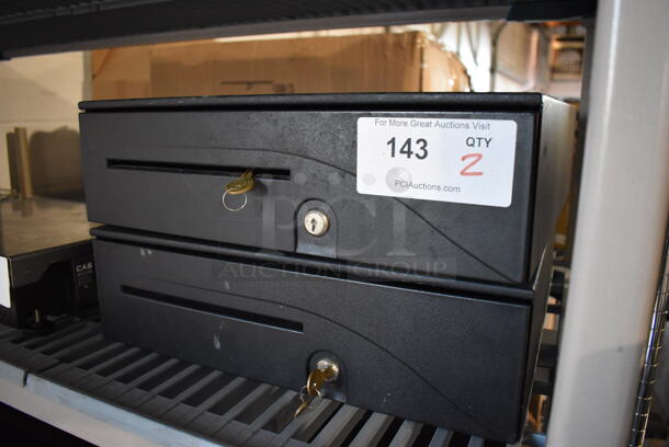 2 Black Metal Cash Drawers. 16x17x5. 2 Times Your Bid! - Image 3 of 4