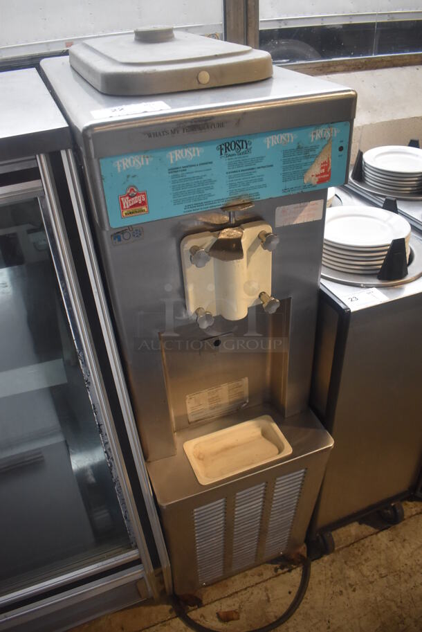 Taylor 358-33 Stainless Steel Commercial Floor Style Single Flavor Soft Serve Ice Cream Machine on Commercial Casters. 208-230 Volts, 3 Phase. 16x32x57 - Image 2 of 8