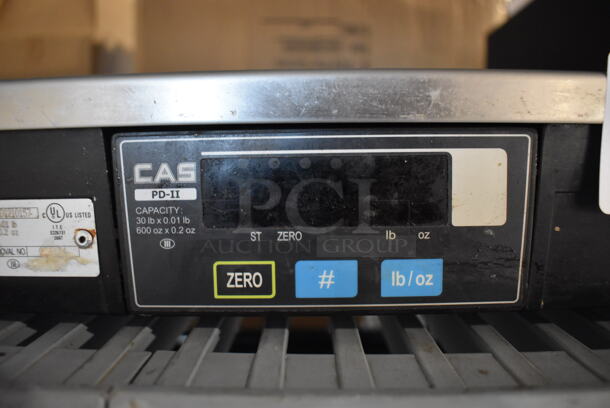 CAS PD-11 Metal Commercial Countertop 30 Pound Capacity Food Portioning Scale. 120 Volts, 1 Phase. 15x11x3.5 - Image 3 of 5