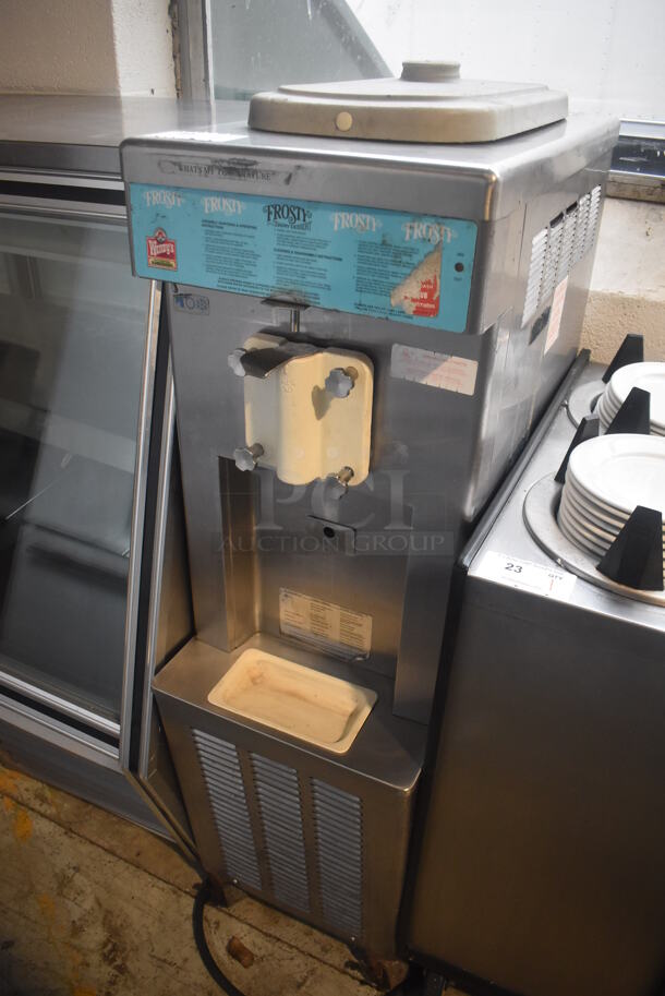Taylor 358-33 Stainless Steel Commercial Floor Style Single Flavor Soft Serve Ice Cream Machine on Commercial Casters. 208-230 Volts, 3 Phase. 16x32x57 - Image 3 of 8