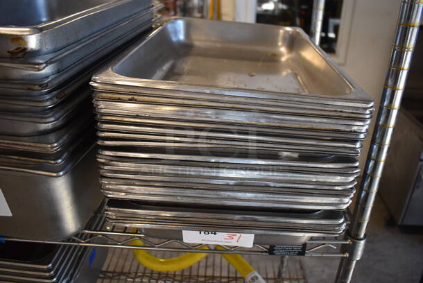31 Stainless Steel Full Size Drop In Bins. 1/1x2.5. 31 Times Your Bid!