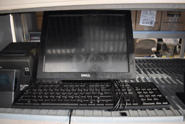 ALL ONE MONEY! Lot of Dell 15" Monitor, Epson M244A Receipt Printer, Screen and Keyboard - Image 2 of 6