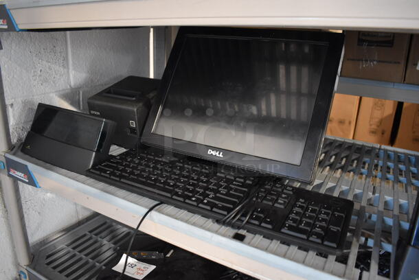 ALL ONE MONEY! Lot of Dell 15" Monitor, Epson M244A Receipt Printer, Screen and Keyboard - Image 3 of 6