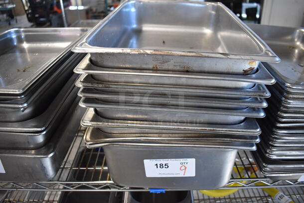 9 Stainless Steel Full Size Drop In Bins. Includes 1/1x6. 9 Times Your Bid!