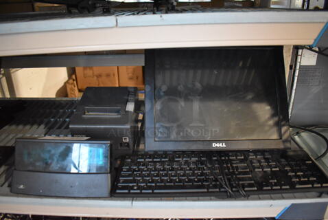 ALL ONE MONEY! Lot of Dell 15" Monitor, Epson M244A Receipt Printer, Screen and Keyboard
