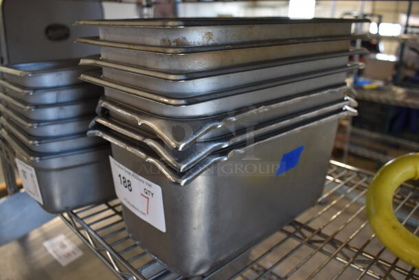 7 Stainless Steel 1/3 Size Drop In Bins. Includes 1/3x6. 7 Times Your Bid! - Image 2 of 3