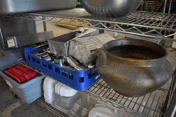 ALL ONE MONEY! Tier Lot of Various Metal Items Including Collars - Image 5 of 6