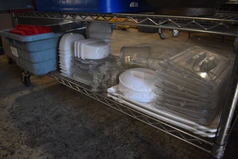 ALL ONE MONEY! Tier Lot of Various Poly Items Including Drop In Bin Lids and Drop Ins