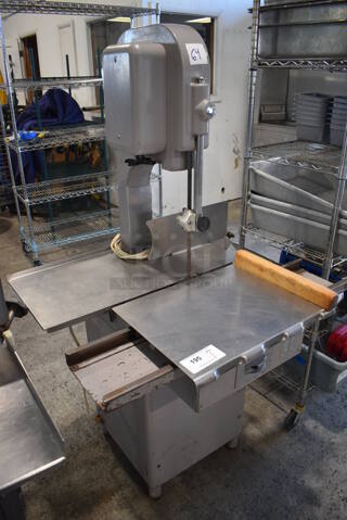 Hobart 5012 Stainless Steel Commercial Floor Style Meat Saw. 230 Volts, 1 Phase. 37x31x63