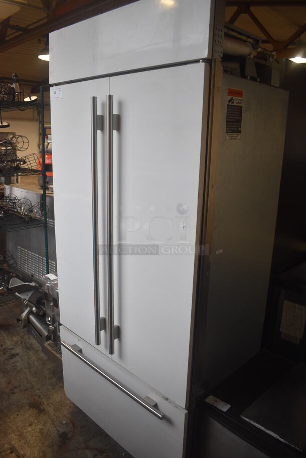 Sub-zero BI-36UFD/0 Metal French Style Door Cooler Freezer Combo Unit. 115 Volts, 1 Phase. 37x28x83. Tested and Working! - Image 2 of 6