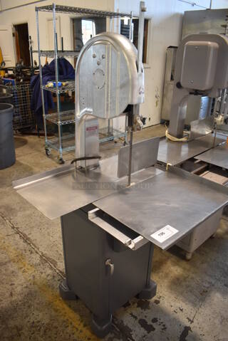 Biro Stainless Steel Commercial Floor Style Meat Saw. 230 Volts, 1 Phase. 30x30x65