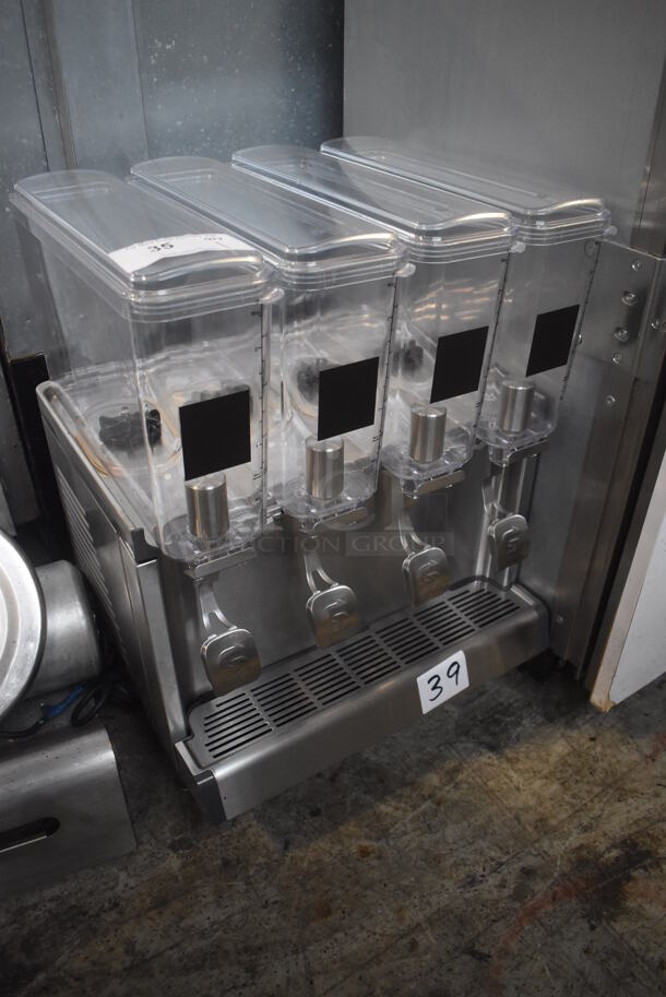 2018 Crathco CS-4E/2D/3D-16 Stainless Steel Commercial Countertop 4 Hopper Refrigerated Beverage Machine. 120 Volts, 1 Phase. 20.5x16x28. Tested and Working! - Image 2 of 8