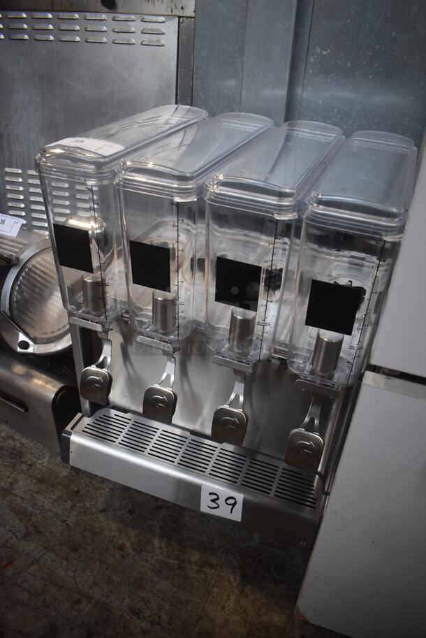 2018 Crathco CS-4E/2D/3D-16 Stainless Steel Commercial Countertop 4 Hopper Refrigerated Beverage Machine. 120 Volts, 1 Phase. 20.5x16x28. Tested and Working! - Image 3 of 8