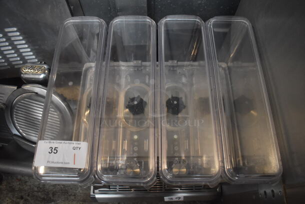 2018 Crathco CS-4E/2D/3D-16 Stainless Steel Commercial Countertop 4 Hopper Refrigerated Beverage Machine. 120 Volts, 1 Phase. 20.5x16x28. Tested and Working! - Image 4 of 8