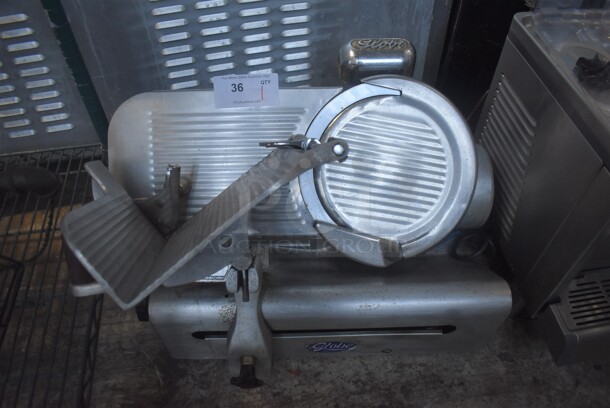 Globe 500 Stainless Steel Commercial Countertop Automatic Meat Slicer w/ Blade Sharpener. 115 Volts, 1 Phase. 20x25x20. Tested and Working! - Image 1 of 6