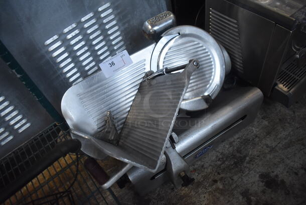 Globe 500 Stainless Steel Commercial Countertop Automatic Meat Slicer w/ Blade Sharpener. 115 Volts, 1 Phase. 20x25x20. Tested and Working! - Image 3 of 6