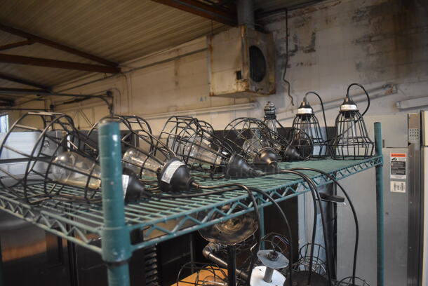 ALL ONE MONEY! Lot of 12 Various Black Metal Wire Light Fixtures; 4 Ten Head, 2 Four Head and 6 Single Head. Includes 26x8x12 - Image 4 of 7