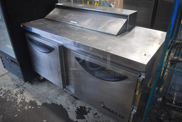 Victory VUR-60 Stainless Steel Commercial Sandwich Salad Prep Table Bain Marie Mega Top on Commercial Casters. 115 Volts, 1 Phase. 60x30x41.5. Tested and Working! - Image 3 of 8