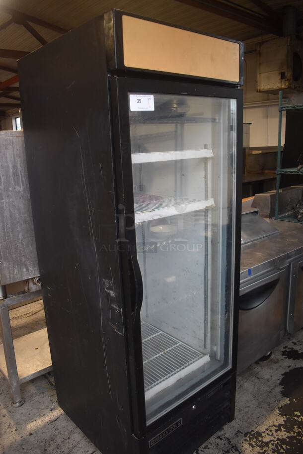 Maxx Cold MXM1-23RB Metal Commercial Single Door Reach In Cooler Merchandiser w/ Poly Coated Racks. 115 Volts, 1 Phase. 27x35x88. Tested and Working! - Image 2 of 5