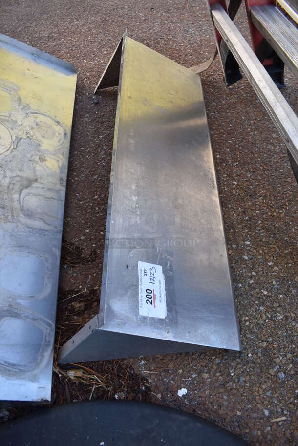 Metal Wall Mount Shelf w/ Brackets. 36x12x10 - Image 2 of 3