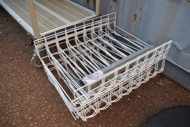 ALL ONE MONEY! Lot of White Poly Coated Drink Slider Racks and Pop Up Caution Tent - Image 2 of 3