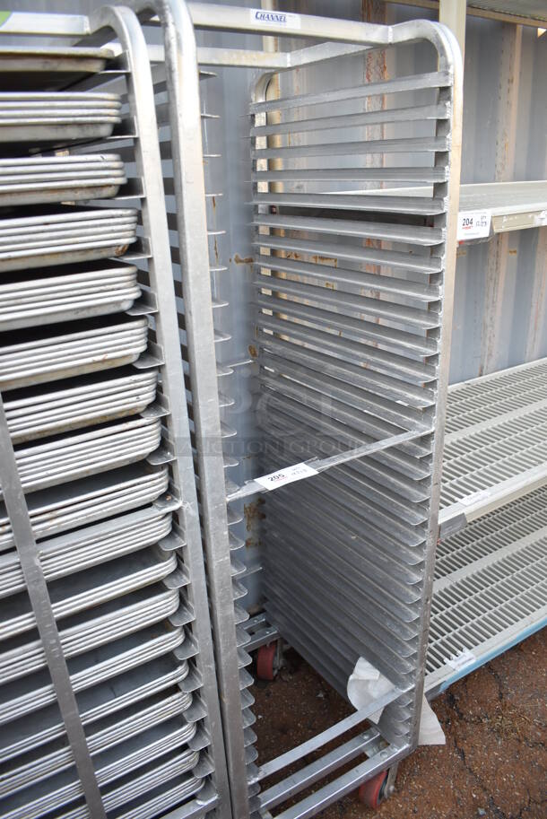 Metal Commercial Pan Transport Rack on Commercial Casters. 21x26x70 - Image 2 of 4