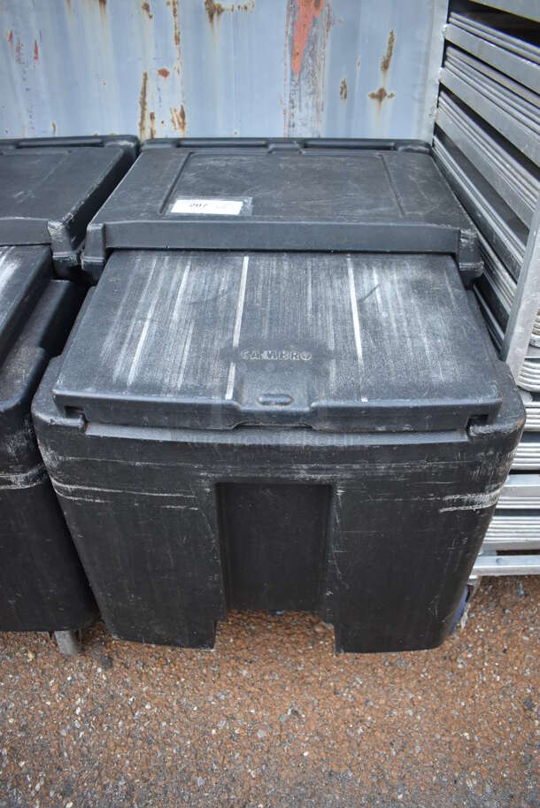 Cambro Black Poly Insulated Ice Bin on Commercial Casters. 24x33x30 - Image 1 of 5