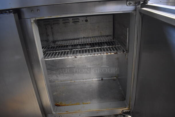 Continental SW72-16 Stainless Steel Commercial Sandwich Salad Prep Table Bain Marie Mega Top on Commercial Casters. 115 Volts, 1 Phase. 72x31x43. Tested and Working! - Image 6 of 7