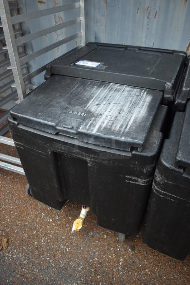 Cambro Black Poly Insulated Ice Bin on Commercial Casters. 24x33x30 - Image 2 of 5