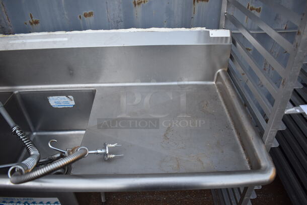 Stainless Steel Commercial 3 Bay Sink w/ Dual Drain Boards, Faucet, Handles and Spray Nozzle Attachment. 96x28x45. Bays 16x20x20 - Image 2 of 7