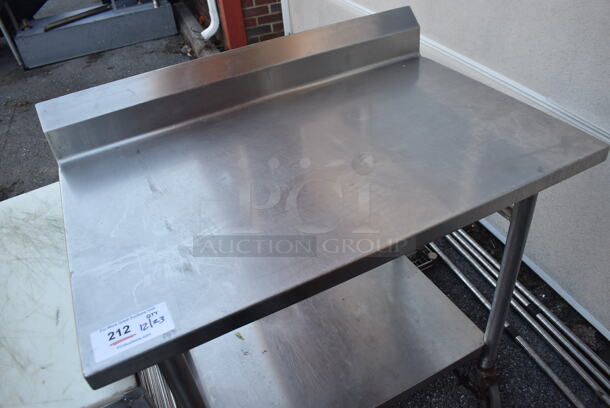 Stainless Steel Table w/ Back Splash and Under Shelf on Commercial Casters. 36x24x39 - Image 3 of 4