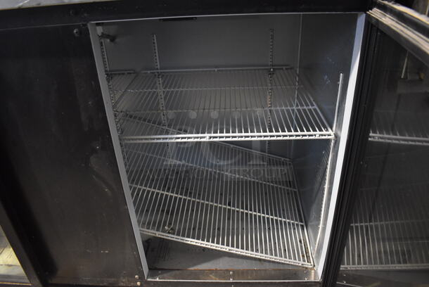 Beverage Air BB68HC-1-G-B Metal Commercial 2 Door Back Bar Cooler Merchandiser. 115 Volts, 1 Phase. 69x29x37.5. Tested and Working! - Image 3 of 6