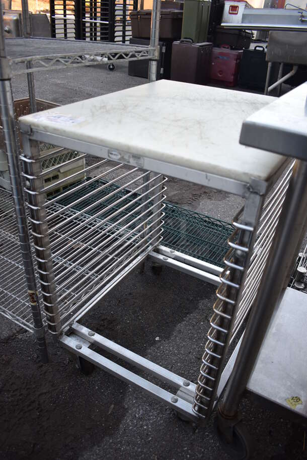 Metal Commercial Pan Rack on Commercial Casters. 21x24x31 - Image 2 of 3