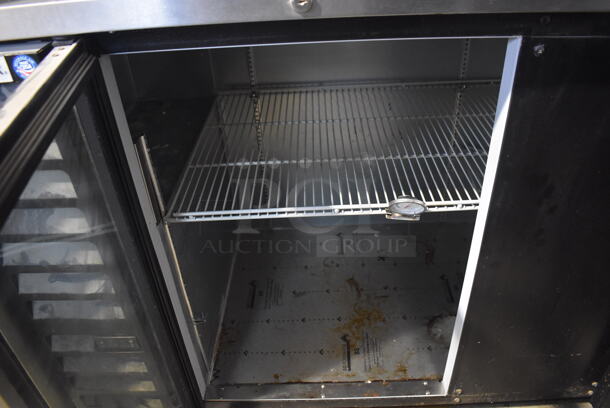 Beverage Air BB68HC-1-G-B Metal Commercial 2 Door Back Bar Cooler Merchandiser. 115 Volts, 1 Phase. 69x29x37.5. Tested and Working! - Image 4 of 6