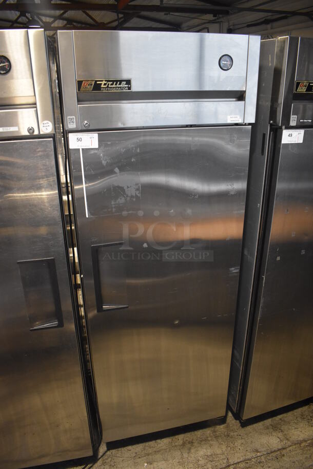 2011 True TG1R-1S Stainless Steel Commercial Single Door Reach In Cooler w/ Poly Coated Racks on Commercial Casters. 115 Volts, 1 Phase. 29x34x82. Tested and Working! - Image 3 of 6
