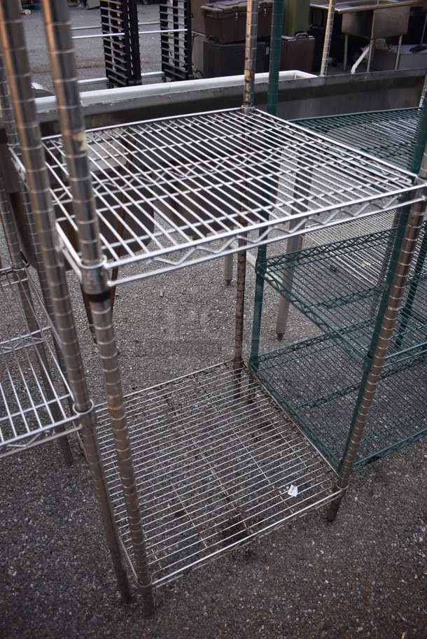 Metro Chrome Finish 4 Tier Wire Shelving Unit. BUYER MUST DISMANTLE. PCI CANNOT DISMANTLE FOR SHIPPING. PLEASE CONSIDER FREIGHT CHARGES. 24x24x87 - Image 3 of 3