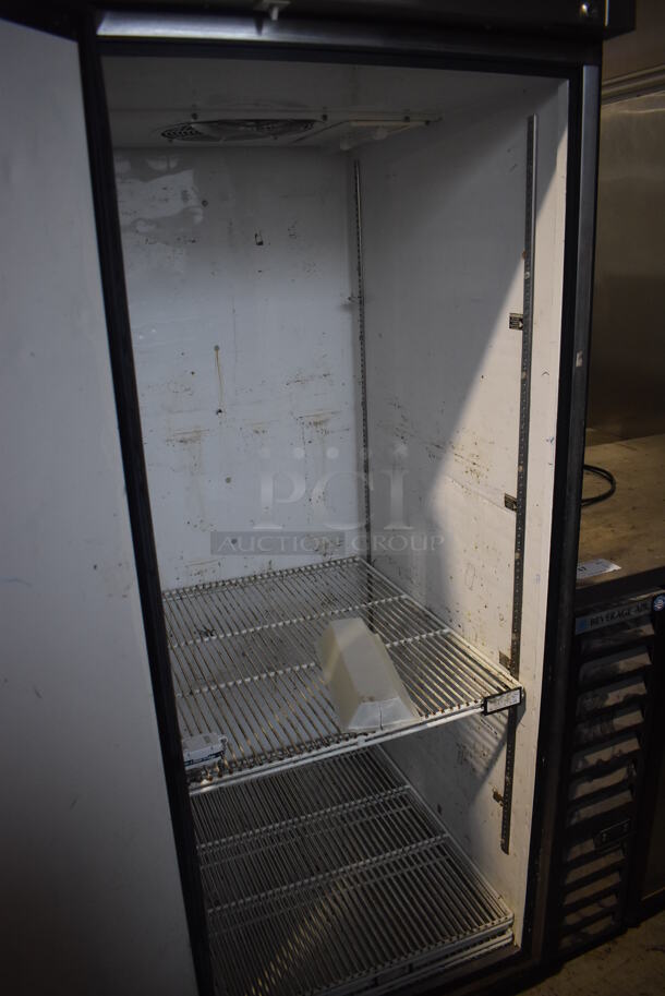 True TG1R-1S Stainless Steel Commercial Single Door Reach In Cooler w/ Poly Coated Racks on Commercial Casters. 115 Volts, 1 Phase. 29x34x82. Tested and Working! - Image 6 of 6