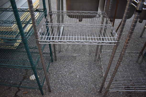 Metro Chrome Finish 2 Tier Wire Shelving Unit. BUYER MUST DISMANTLE. PCI CANNOT DISMANTLE FOR SHIPPING. PLEASE CONSIDER FREIGHT CHARGES. 24x21x75 - Image 3 of 3