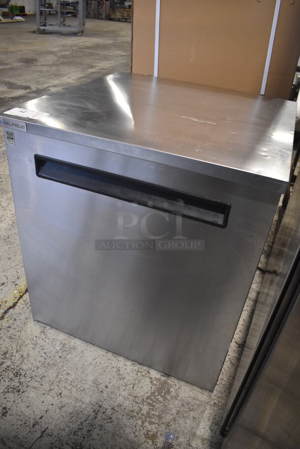 2019 Delfield 406P-STAR2 Stainless Steel Commercial Single Door Undercounter Cooler. Comes w/ 4 Commercial Casters. 115 Volts, 1 Phase. 27x30x30. Tested and Working! - Image 2 of 6