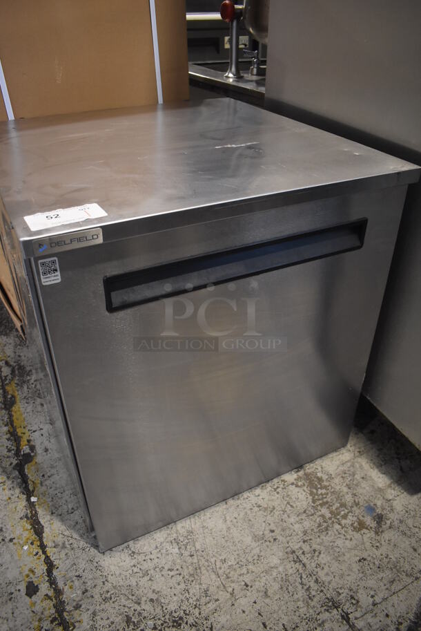 2019 Delfield 406P-STAR2 Stainless Steel Commercial Single Door Undercounter Cooler. Comes w/ 4 Commercial Casters. 115 Volts, 1 Phase. 27x30x30. Tested and Working! - Image 3 of 6