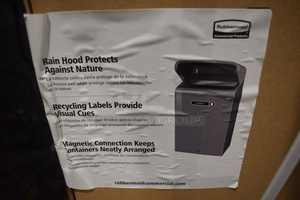 BRAND NEW IN BOX! Rubbermaid Configure Gray Metal Trash Can Shell. 24x19x46 - Image 4 of 8