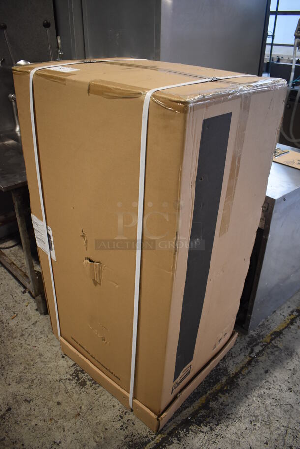 BRAND NEW IN BOX! Rubbermaid Configure Gray Metal Trash Can Shell. 24x19x46 - Image 6 of 8