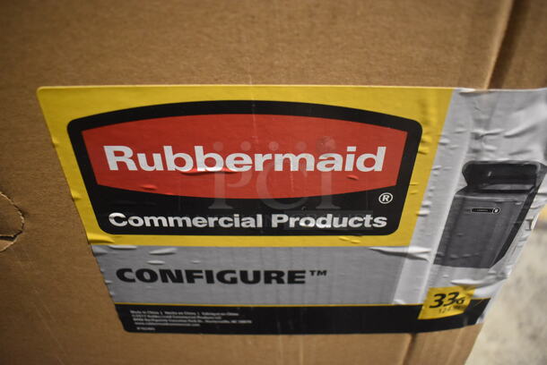 BRAND NEW IN BOX! Rubbermaid Configure Gray Metal Trash Can Shell. 24x19x46 - Image 8 of 8
