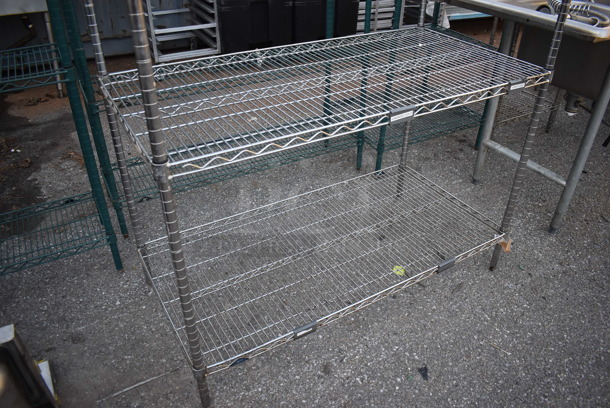 Metro Chrome Finish 4 Tier Wire Shelving Unit. BUYER MUST DISMANTLE. PCI CANNOT DISMANTLE FOR SHIPPING. PLEASE CONSIDER FREIGHT CHARGES. 48x24x87 - Image 3 of 4